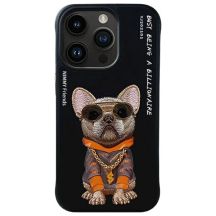 Nimmy Glasses Cool Dog Case für iPhone 15 Pro - Schwarz