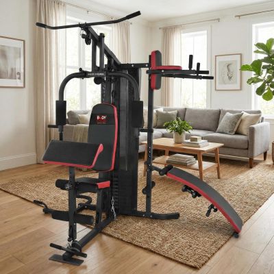 43. Multigym PRO BMG 4700 Bank mit Gewichtsstapel 66kg
