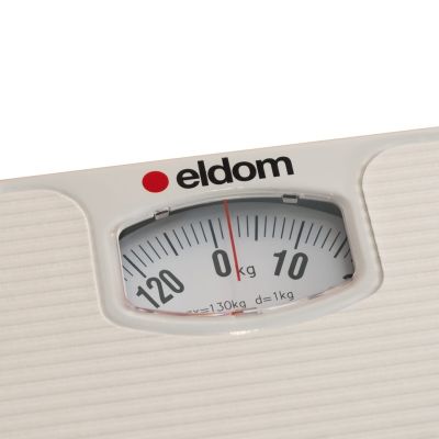 3. ELDOM Mechanische Badezimmerwaage BR2016B Weiß Bis 130 kg