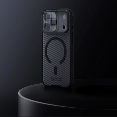 7. Nillkin CamShield Pro MagSafe-kompatible Hülle für iPhone 17 Pro – Transparent Schwarz