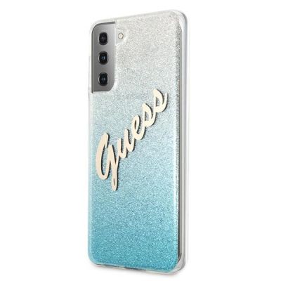 2. Guess GUHCS21MPCUGLSBL S21+ G996 blau/blaues Hardcase Glitter Gradient Script