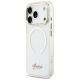 2. Guess IML Script Metal MagSafe Hülle für iPhone 17 Pro – Transparent
