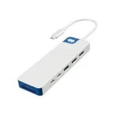 HyperDrive Flex Dual 4K HDMI 9-Port Dockingstation, Weiß/Blau | HD4103BUGL | Anzahl der HDMI-Anschlüsse: 2