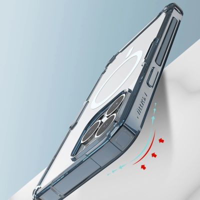 14. Nillkin Nature Pro Magnetische Hülle iPhone 14 Pro magnetische Hülle MagSafe blau
