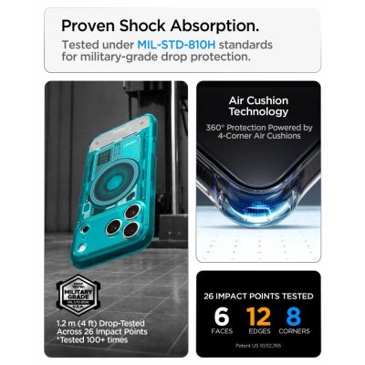 12. Spigen Ultra Hybrid MagSafe Hülle für iPhone 18 Pro / 17 Pro – Hellblau