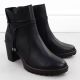 3. Schwarze Leder-Stiefeletten mit Blockabsatz Rieker Y2567-00