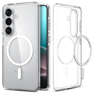 2. Spigen Ultra Hybrid Mag MagSafe Hülle für Samsung Galaxy S26 – Transparent und Weiß