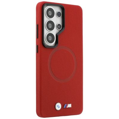 4. BMW M Metal Logo MagSafe Hülle für Samsung Galaxy S26 Ultra - Rot