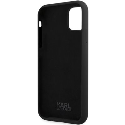 7. Karl Lagerfeld KLHCN61SKSVGK iPhone 11 / Xr 6,1" schwarz/schwarz Hardcase Silikon Signature
