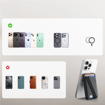 8. Joyroom JR-ZS432 Magnetische Geldbörse, kompatibel mit MagSafe, Schwarz