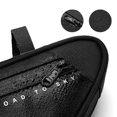 5. Rockbros TL003 ROAD TO SKY 2L Rahmentasche, wasserdicht – Schwarz