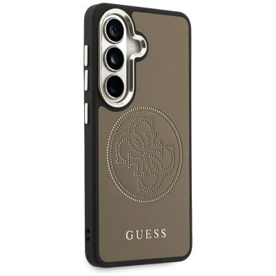 4. Guess MagSafe-Hülle mit perforiertem Logo für Samsung Galaxy S26 – Braun
