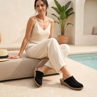 10. Schwarze Keilsandalen aus Leder, Filippo DK7567