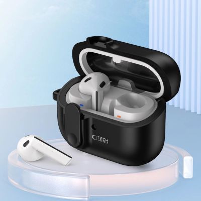 4. Tech-Protect Slim Hook Hülle für Samsung Galaxy Buds 3 / 3 Pro – Schwarz