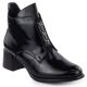 8. Lack-Stiefeletten für Damen mit Schleifen und Blockabsatz, schwarz M.Daszyński 2481