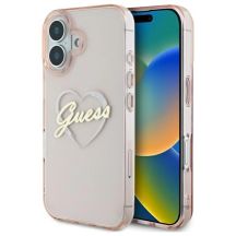 Guess IML Herzhülle für iPhone 16 - Rosa