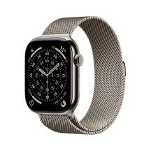 Apple Watch Series 11 Cellular 46 mm Gehäuse aus Natur-Titan mit Armband aus Natur-Mesh – M/L