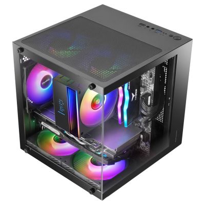 3. TACENS MARS MC-CUBE 1xARGB USB-C mATX- Gehäuse