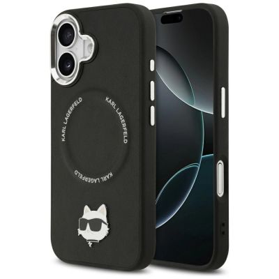 Karl Lagerfeld Choupette Pin MagSafe Case für iPhone 17 - Schwarz