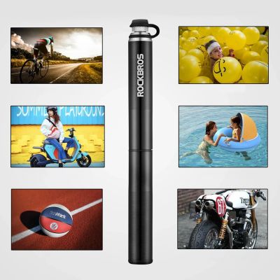 7. Rockbros JG-PB-004 Leichtbau-Fahrradpumpe mit Manometer – schwarz