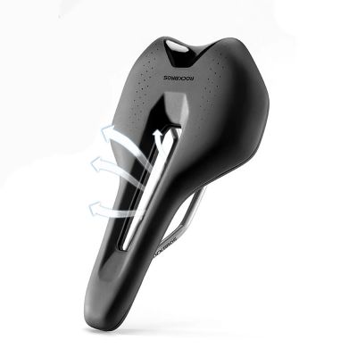 4. Rockbros RK145 Sport-Fahrradsattel, anatomisch geformt – Schwarz
