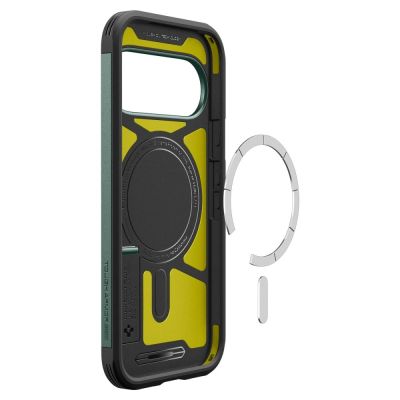 7. Spigen Tough Armor Mag MagSafe Hülle für Google Pixel 11 Pro – Dunkelgrün