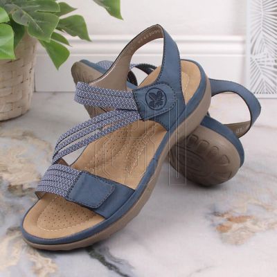 11. Bequeme Rieker W RKR587 blaue Sandalen