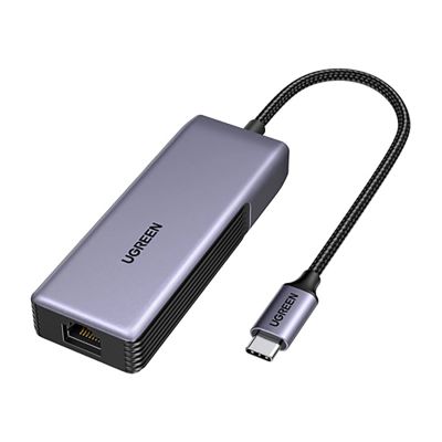 Ugreen USB-C auf RJ45 Adapter Externe 5-Gbit/s-Netzwerkkarte – Grau