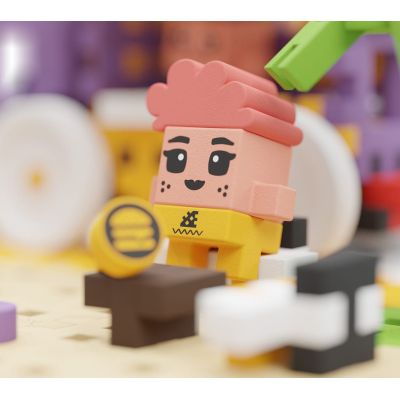 Marioinex Mini-Waffel-Bausteine – Stadt: Imbisswagen, 148 Teile