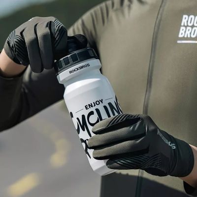 6. Rockbros 16110006002 stoßdämpfende Fahrradhandschuhe Größe M – Grün und Schwarz