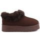 6. Braune Big Star Plateau-Schneestiefel für Damen mit Fellbesatz UU274203