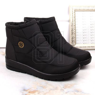 12. News W EVE437A schwarze Schneestiefel mit Keilabsatz
