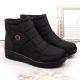 12. News W EVE437A schwarze Schneestiefel mit Keilabsatz