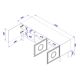 4. PALAZZO TV-Schrank 150x42x60 schwarz + Eichenholz
