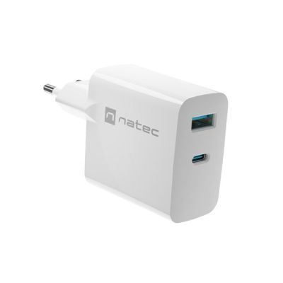 5. NATEC LADEGERÄT RIBERA GAN 1x USB-A + 1x USB-C 65W WEISS NUC-2144
