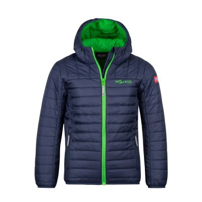 Trollkids Kinder Eikefjord Jacke marine/hellgrün (463-100)