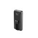 GEMBIRD Powerbank 20000mAh, 20W Schnellladung, LCD-Display, integrierte Kabel, Schwarz