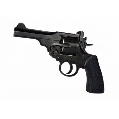 5. WEBLEY MKVI .455 Polizeirevolver, Kal. 5,5 mm, Diabolo, 6-Schuss-Patronen, 4"-Lauf, CO2 Battlefield Ekp do17J