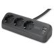 4. Digitus 3-fach-Steckdosenleiste fürs Büro mit 2 USB-A- und 1 USB-C-Anschluss, Schwarz