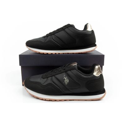 10. US Polo Assn Sportschuhe, Sneaker für Damen, modisch, bequem, schwarz