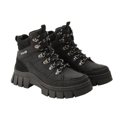 5. Lee Cooper Damen-Winterstiefel, schwarze, gefütterte Stiefeletten