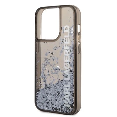 5. Karl Lagerfeld Liquid Glitter Elong Hülle für iPhone 14 Pro Max – Schwarz