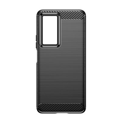 6. Carbon Case für Xiaomi Poco F4 5G flexible Silikon-Carbon-Hülle schwarz