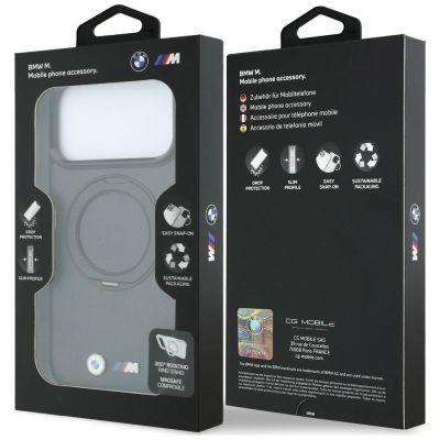 8. BMW Kevlar Ring Stand 360 MagSafe Hülle für iPhone 18 Pro Max / 17 Pro Max – Dunkelgrau