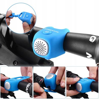 6. Rockbros CB1709BU elektronische Fahrradklingel – blau