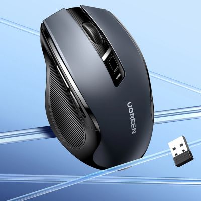 4. Ugreen MU006 Kabellose optische USB-Maus mit 2,4 GHz und 4000 DPI – Schwarz