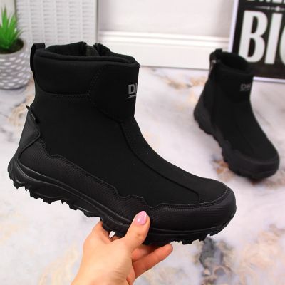 DK Jr DK58A Wasserdichte, isolierte Schneestiefel, Schwarz
