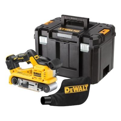 8. DeWALT DCW220NT-XJ Tragbarer Bandschleifer, Schwarz, Gelb