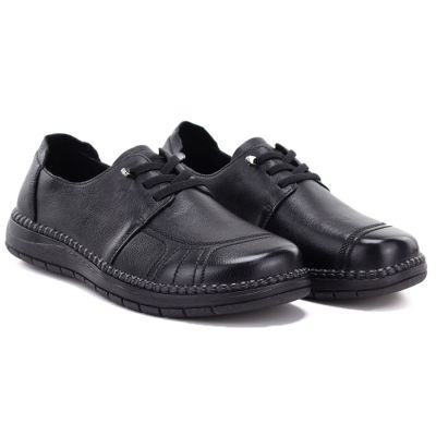 4. Bequeme schwarze Damen-Lederschuhe Vinceza 107240
