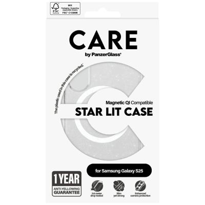 4. CARE by PanzerGlass Flagship Urban Combat Starlight White QI-Hülle für Samsung Galaxy S25 - Transparent